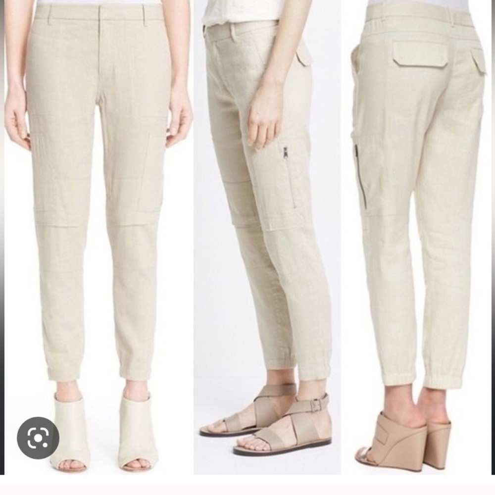 VINCE Linen Blend Cargo Jogger Women's Pant Size 8 - Picture 7 of 8